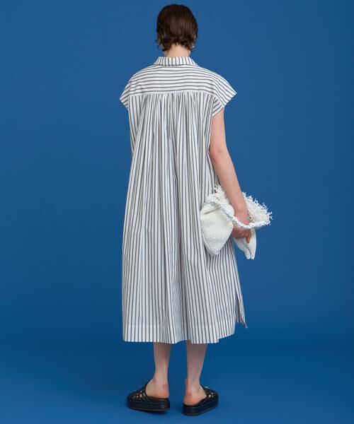 HOUSE OF LOTUS / ハウス オブ ロータス ワンピース | ストライプタックシャーリングワンピース | 詳細6