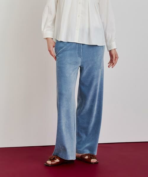 HOUSE OF LOTUS/ハウス オブ ロータス コーデュロイジャージストレートパンツ ブルー系 2 HOUSE OF LOTUS/ハウス オブ ロータス コーデュロイジャージストレートパンツ ブルー系 2