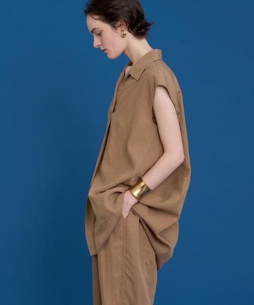 HOUSE OF LOTUS / ハウス オブ ロータス シャツ・ブラウス | フィブリルポプリンオープンカラーブラウス | 詳細4