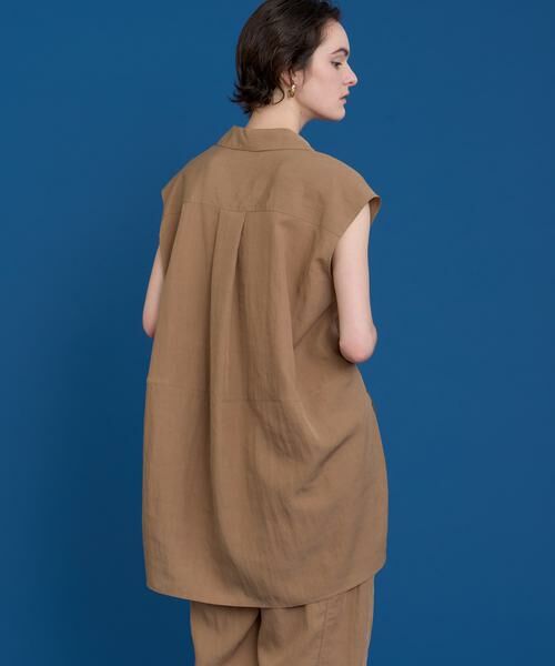 HOUSE OF LOTUS / ハウス オブ ロータス シャツ・ブラウス | フィブリルポプリンオープンカラーブラウス | 詳細5