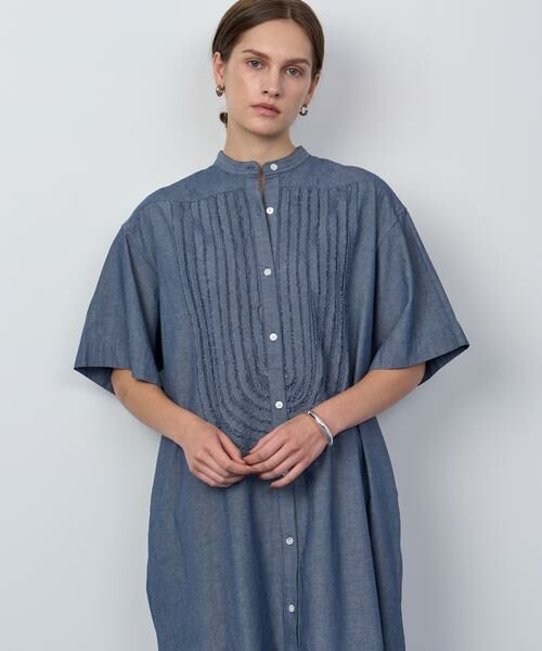 HOUSE OF LOTUS / ハウス オブ ロータス ワンピース | シャンブレーフリルシャツワンピース | 詳細7