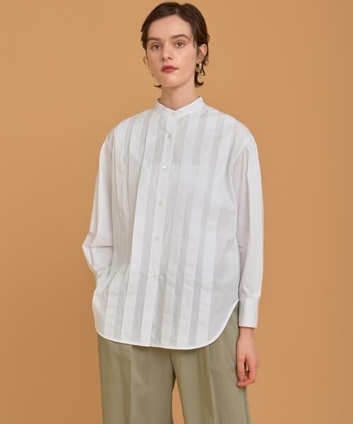 HOUSE OF LOTUS / ハウス オブ ロータス シャツ・ブラウス | コットンピンタックシャツ(ホワイト)