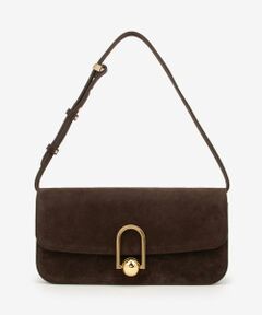 【2025 FALL & WITER Collection】<br/><br/>ブランドのシンボルとして定評のあるアイコン"EON(イオン)"シリーズ。<br/><br/>時代を問わず長く愛される”永遠”を象徴し、クラシックなデザインが特徴。洗練された美しいフォルムは持つだけでいつものコーディネートをアップグレードしてくれます。<br/><br/>ショルダーストラップを取り外してパーティークラッチとしても。<br/><br/><br/>メーカー品番:EONBAGUETTESUEDE<br/><br/>　【MAESTOSO/マエストソ】<br/><br/>ルーマニアブカレストで建築を学んだデザイナー・クラウディアによる、彫刻的なシルエットやエッジを加えたミニマリズムにアプローチしたタイムレスなコレクション。<br/>幼少期に培われたデザインやアートへの情熱・感性は、時代を越えても変わらず、卓越した職人技と選び抜かれた上質な素材を用いて長く受け継がれるものづくりを実現しています。<br/>