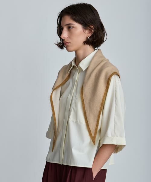 HOUSE OF LOTUS / ハウス オブ ロータス マフラー・ショール・スヌード・ストール | トライアングルトリコロールリバースカーフ | 詳細1