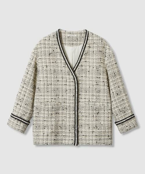 HOUSE OF LOTUS / ハウス オブ ロータス ノーカラージャケット | チェックツイードジャケット | 詳細11