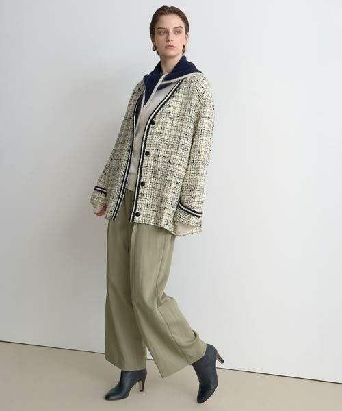 HOUSE OF LOTUS / ハウス オブ ロータス ノーカラージャケット | チェックツイードジャケット | 詳細7