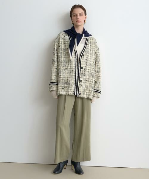 HOUSE OF LOTUS / ハウス オブ ロータス ノーカラージャケット | チェックツイードジャケット | 詳細8