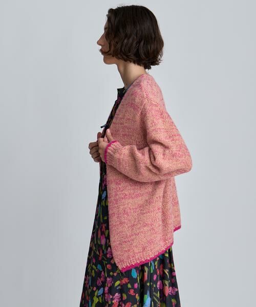HOUSE OF LOTUS / ハウス オブ ロータス カーディガン・ボレロ | ミックスモヘアバイカラーカーディガン | 詳細1