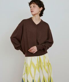 HOUSE OF LOTUS / ハウス オブ ロータス ニット・セーター | ウーステッドメリノウールVネックプルオーバー