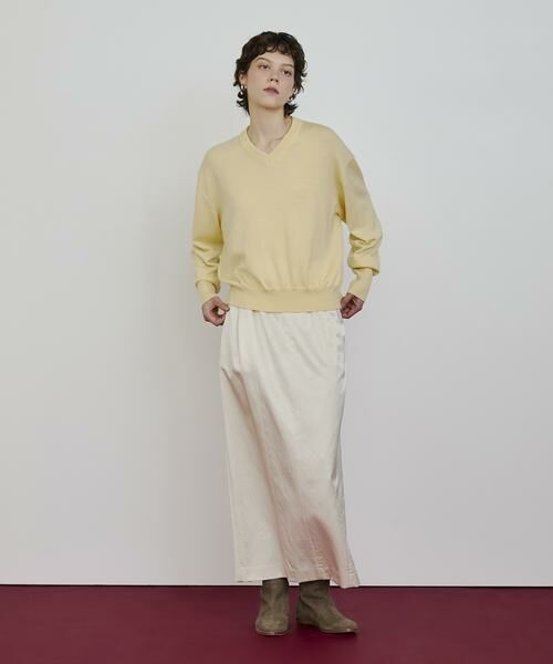 HOUSE OF LOTUS / ハウス オブ ロータス ニット・セーター | ウーステッドメリノウールVネックプルオーバー | 詳細7