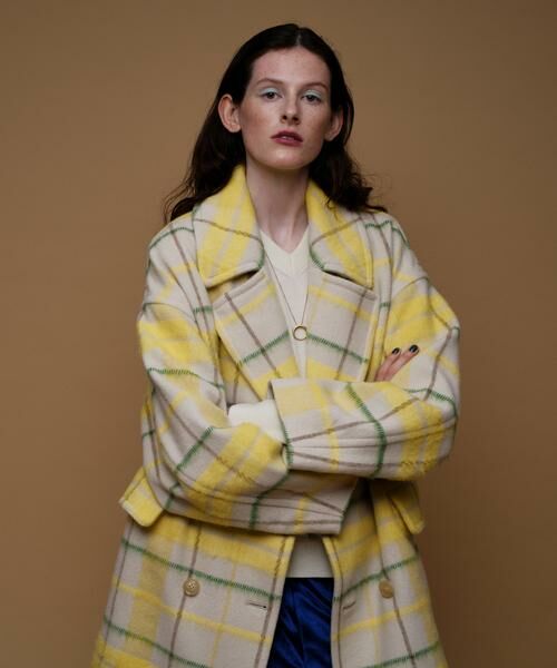 HOUSE OF LOTUS / ハウス オブ ロータス ピーコート | シャギーチェックコート | 詳細11