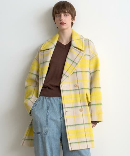 HOUSE OF LOTUS / ハウス オブ ロータス ピーコート | シャギーチェックコート | 詳細2