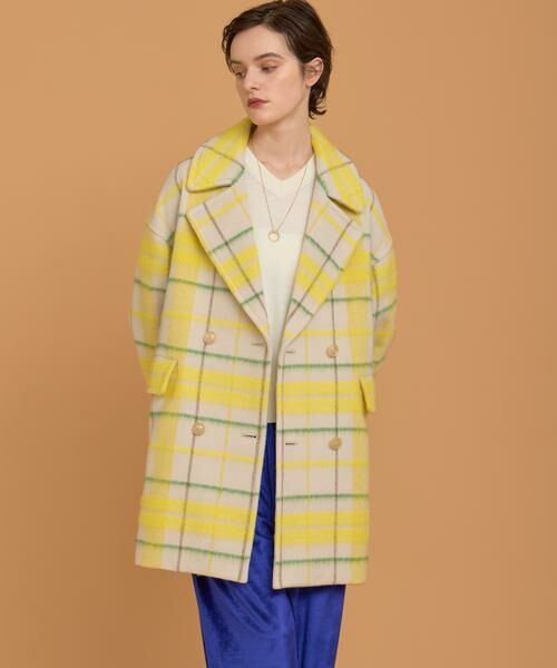 HOUSE OF LOTUS / ハウス オブ ロータス ピーコート | シャギーチェックコート | 詳細3