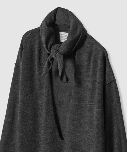 HOUSE OF LOTUS / ハウス オブ ロータス ニット・セーター | Extra Soft Wool Loopback Jersey Deep V Neck Long Sleeve Pull Over with St | 詳細11