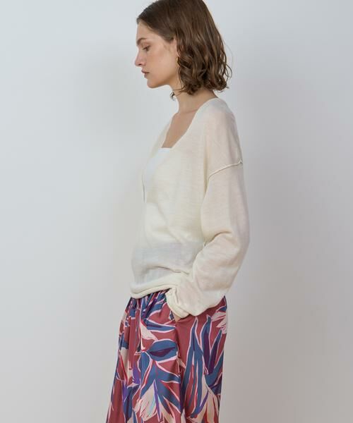 HOUSE OF LOTUS / ハウス オブ ロータス ニット・セーター | Extra Soft Wool Loopback Jersey Deep V Neck Long Sleeve Pull Over with St | 詳細2