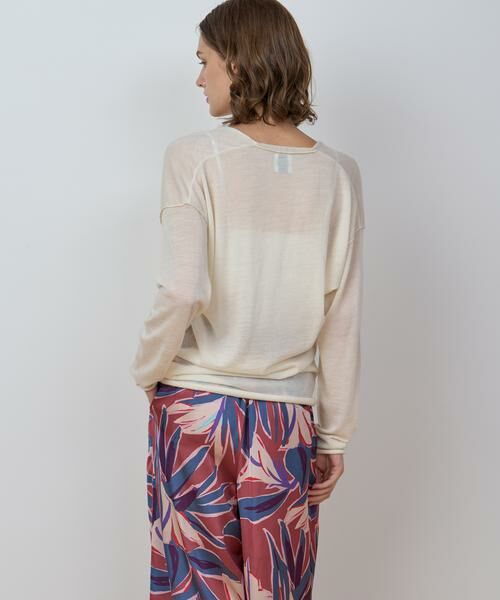 HOUSE OF LOTUS / ハウス オブ ロータス ニット・セーター | Extra Soft Wool Loopback Jersey Deep V Neck Long Sleeve Pull Over with St | 詳細3