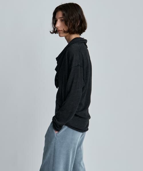 HOUSE OF LOTUS / ハウス オブ ロータス ニット・セーター | Extra Soft Wool Loopback Jersey Deep V Neck Long Sleeve Pull Over with St | 詳細5