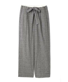 human woman / ヒューマンウーマン パンツ | オーガニックコットン麻チェックパンツ