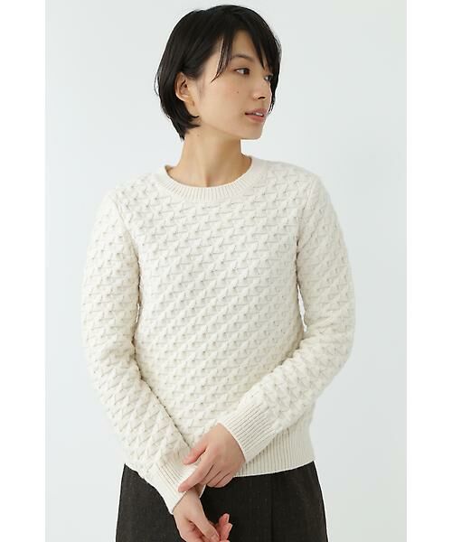 human woman / ヒューマンウーマン ニット・セーター | NATURAL WOOLクルーネックニット | 詳細1