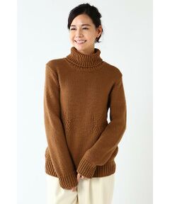 NATURAL WOOL タールネックニット