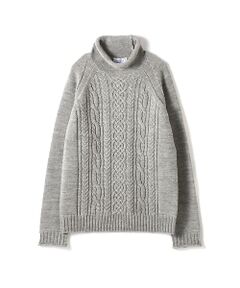 human woman / ヒューマンウーマン ニット・セーター | ケーブルコンビネーションボトルネックニット