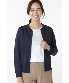 human woman / ヒューマンウーマン ニット・セーター | ギマコットン杢ニットカーディガン