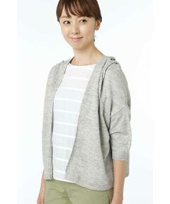 human woman / ヒューマンウーマン ニット・セーター | フレンチ麻ニットカーディガン