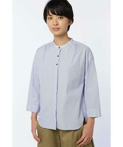 human woman / ヒューマンウーマン シャツ・ブラウス | スタンドカラー比翼シャツ