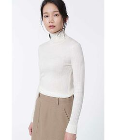 human woman / ヒューマンウーマン ニット・セーター | |MORE10月号掲載|ウォッシャブルリブタートル　無地