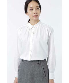 ≪Japan couture≫ドット柄部分使いヒヨクシャツ