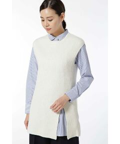 human woman / ヒューマンウーマン ニット・セーター | 畦ロングベスト