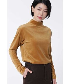 human woman / ヒューマンウーマン カットソー | 《arrive paris》ベロアカットソープルオーバー