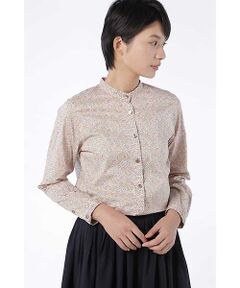human woman / ヒューマンウーマン シャツ・ブラウス | リバティプリント スタンドカラーシャツ