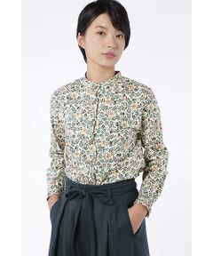 human woman / ヒューマンウーマン シャツ・ブラウス | リバティプリント スタンドカラーシャツ