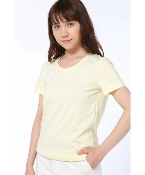 human woman / ヒューマンウーマン カットソー | 100/3　天竺　カットソー（イエロー）