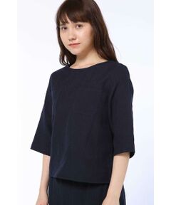 ≪Japan couture≫ 胸ポケット付きクルーネック