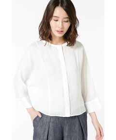human woman / ヒューマンウーマン シャツ・ブラウス | 麻ドルマンスリーブブラウス