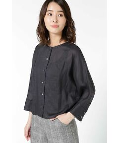 human woman / ヒューマンウーマン シャツ・ブラウス | 麻ドルマンスリーブブラウス