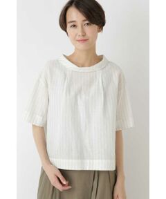 human woman / ヒューマンウーマン シャツ・ブラウス | [洗える]C/Lスラブポプリンブラウス