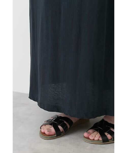 human woman / ヒューマンウーマン スカート | [洗える]リヨセルコットン麻ジャージスカート | 詳細9