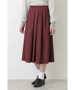 human woman / ヒューマンウーマン スカート | ◆ウェザーコットンアシンメトリータックスカート