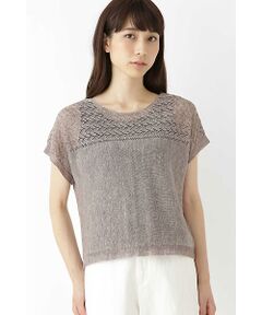 human woman / ヒューマンウーマン ニット・セーター | ◆麻ナイロン編地コンビニット