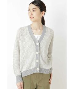 human woman / ヒューマンウーマン ニット・セーター | ◆ミドルゲージ地柄カーディガン