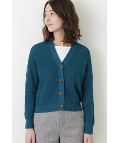 human woman / ヒューマンウーマン ニット・セーター | ◆ミドルゲージ地柄カーディガン