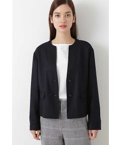 human woman / ヒューマンウーマン テーラードジャケット | ハイカウントフラノノーカラーブルゾン