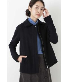 human woman / ヒューマンウーマン ブルゾン | メルトン×ニットブルゾン