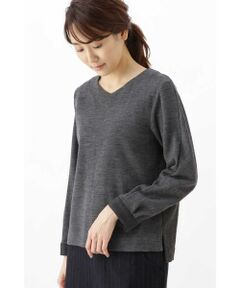 human woman / ヒューマンウーマン カットソー | 交織ジャガードカットソー