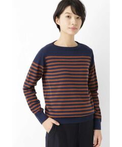 human woman / ヒューマンウーマン ニット・セーター | 梳毛ボーダープルオーバー