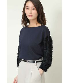 human woman / ヒューマンウーマン カットソー | 《arrive paris》袖ジャガードカットソー