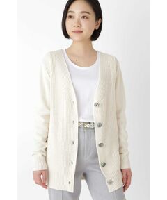 human woman / ヒューマンウーマン ニット・セーター | ミドルゲージ編地コンビニットカーディガン